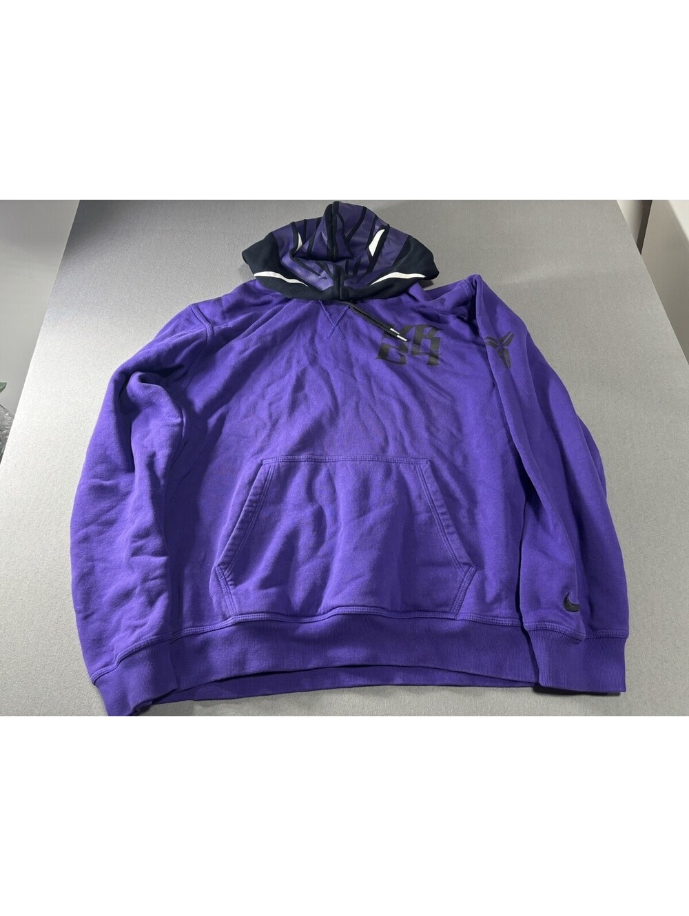 Nike Kobe KB24 Snakebite Purple Hoodie Sweatshirt Men L Black Mamba 483134-547